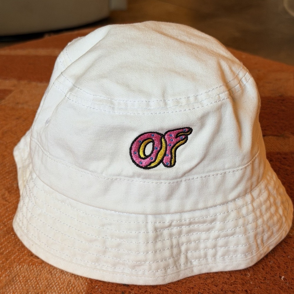 Odd Future Pink Donut White Bucket Hat OFWGKTA Tyler The Creator Golf Wang
